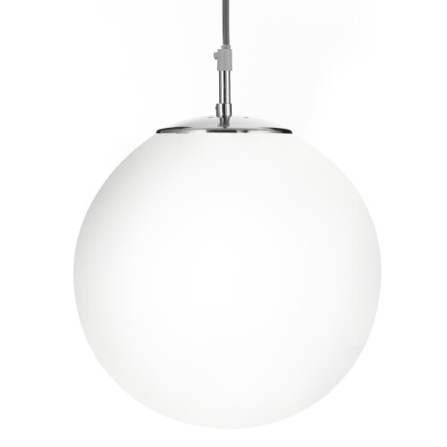 Searchlight Shiny Opal Ball Pendant Satin Silver Suspension