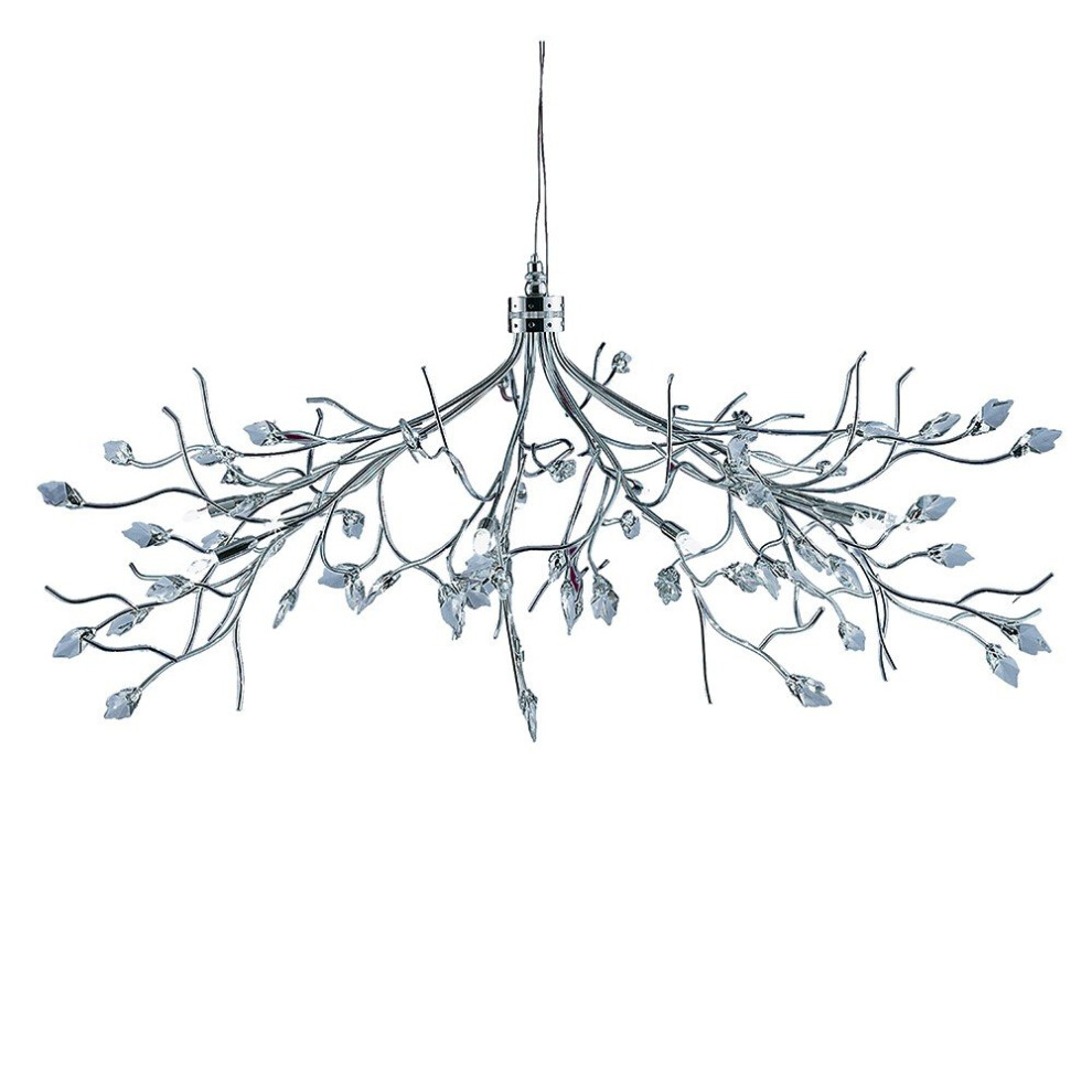 Modern  10 Light With Maple Leaf Crystal