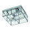 Searchlight Flush 2 Light Chrome Finish Box With Clear Glass Shade 1