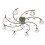 Searchlight Antique Brass Ceiling Flush Light With Clear Glass Shade 1