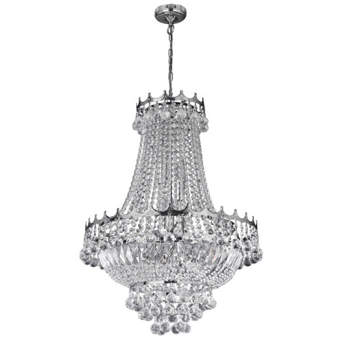 Searchlight 9 Light 52cm Chrome Chandelier Complete With Crystal