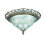 Searchlight Flush Ceiling Light Antique Brass And Frosted Glass Diffuser 1