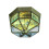 Searchlight Flush Traditional Antique Brass Ceiling Light With Clear Glass 1