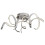 Searchlight Flush Ceiling Light In Chrome Clear Crystal 1