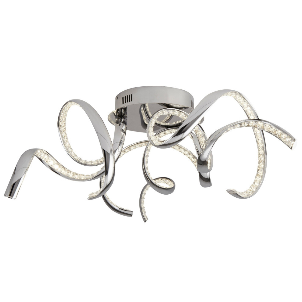 Search Flush Ceiling In Chrome Clear Crystal Light