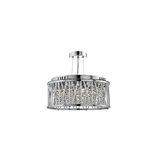 Searchlight 3 Flush Ceiling Pendant In Chrome