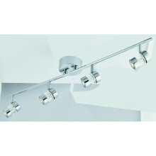 Plafoniera Contemporanea Bolle Acciaio Cromo Policarbonato Led 21,2W 3000K