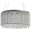 Searchlight 8 LIGHT DRUM PENDANT CHROME, CLEAR CRYSTAL BUTTON DROPS, ALUMINIMUM OUTER TRIM 1