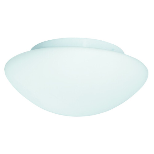 Searchlight Domed Bathroom Flush Ceiling Light With Opal Glass. 30Cm