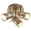 Searchlight 3 Light IP44 Bathroom Spot Plate Antique Brass 1
