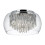 Searchlight Clear Glass Shade 4 Light Flush Ceiling Fitting With Aluminium Spiral Tubes 1
