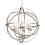 Searchlight 6 Light Cage Frame Orb Pendant Satin Silver 1
