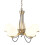 Searchlight 5 Light Ceiling Antique Brass Black Braided Cable 1