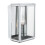 Searchlight Outdoor Rectangular Satin Silver Wall Light with Clear Glass - IP44 Rated, Modern Design 1