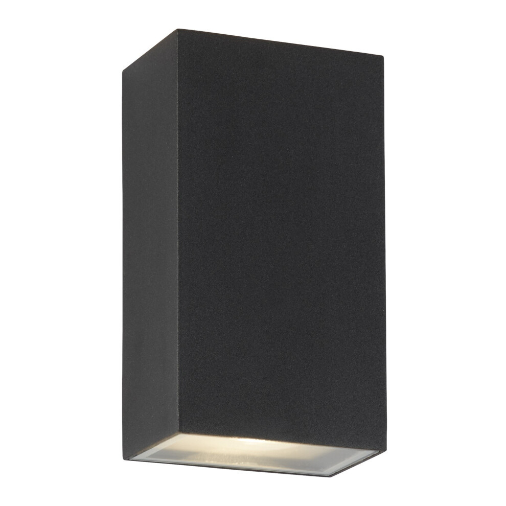 Outdoor Up/Down LED Rectangle Wall Bracket Black