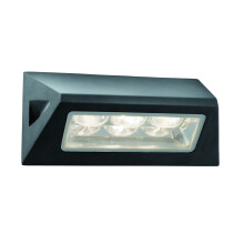 Led Outdoor Lights Black Outdoor Wall Light - White Led IP44 Rated
