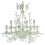 Searchlight 8 Light Shabby Chic Pendant, Cream/Clear Crystal 1