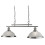 Searchlight Bistro 2 Light Industrial Satin Silver Bar Pendant 1