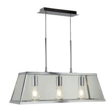3 Light Lantern Bar Chrome Glass