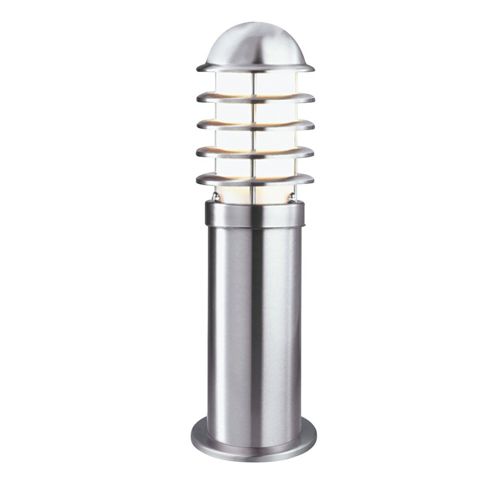 Modern Outdoor Pillar Lamp Post In Stainless Steel