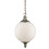Searchlight Antique Brass Pendant, Opal Glass Ball Shade 1