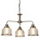 Searchlight 3 Light Ceiling Antique Brass Halophane Glass 1
