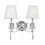 Searchlight 2 Light Chrome And Glass Wall With White String Shade 1