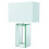 Searchlight Modern Table Lamp Mirrored Glass Base With White Faux Silk Shade 1