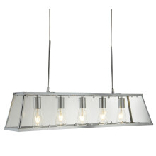 5 Light Lantern Bar Chrome Glass
