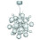 Searchlight Modern 12 Light Chrome Pendant With Chrome Glass Ball 1