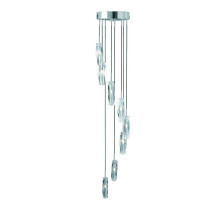 8 Light Dangle Crystal Glass Pendant With K9 Glass