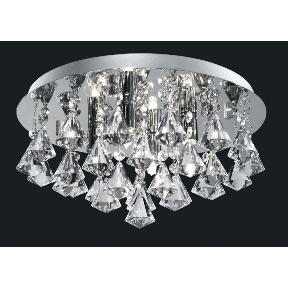 Searchlight "Hannah Diamond" 4 Light Ceiling Chandelier 3304-4cc