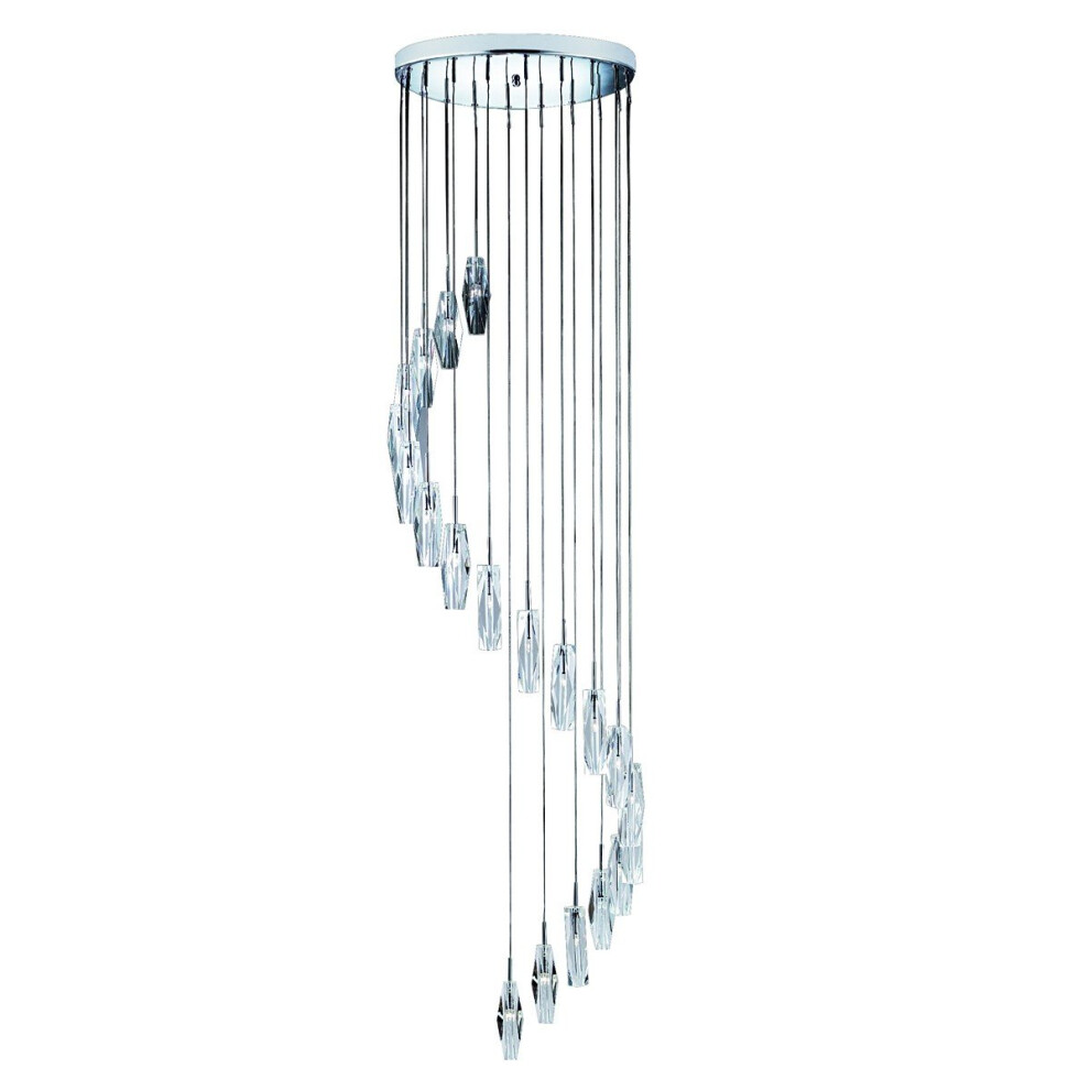 20 Light Dangle Crystal Glass Pendant With K9 Glass