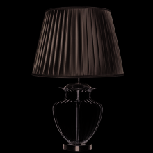 Large Glass Urn, Smokey Glass Table Lamp In Chrome