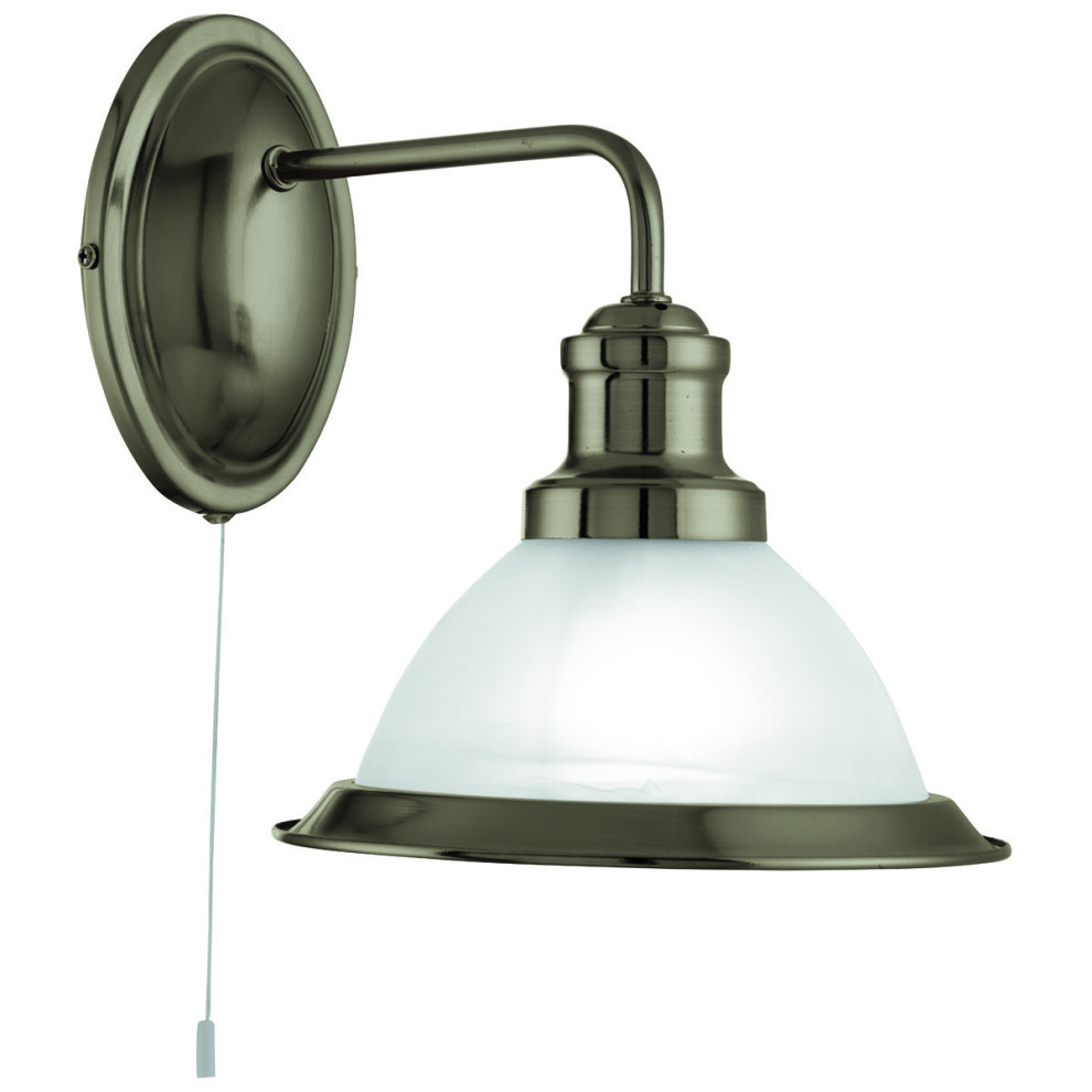 Bistro single Industrial Wall Light Antique Brass