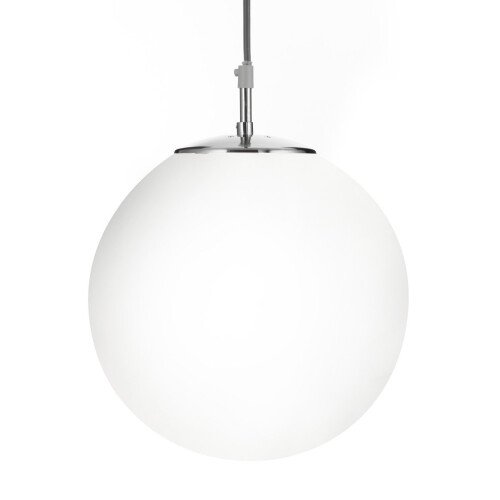 Searchlight Shiny Opal Ball Satin Silver Suspension Adjustable