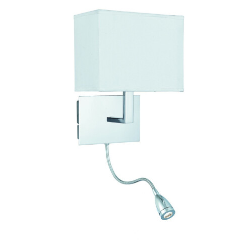 Searchlight Wall Light Chrome With Led Flexi Arm