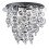 Searchlight Flush Ceiling Light With Chrome Rings And Acrylic Inserts 1