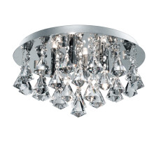 Bathroom IP44 4 Light Chrome Crystal Ceiling Flush