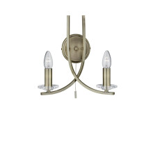 Switched Double Wall Light With Clear Glass Sconces