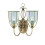Searchlight 2 Light Antique Brass Wall Bracket Clear Seeded 1