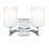 Searchlight 2 Light Chrome Wall Light Opal White Glass Cylinder Shades 1
