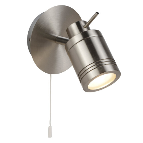 Searchlight 1 Light IP44 Bathroom Spot Wall Bracket Satin Silver