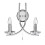 Searchlight Switched Double Wall Light With Clear Glass Sconces 1