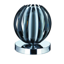 Touch Metal Table Lamp With Smokey Acrylic And Frosted Glass