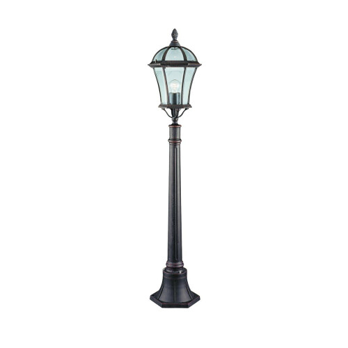 Searchlight Traditional Outdoor Bollard Lamp Post In Rustic Brown
