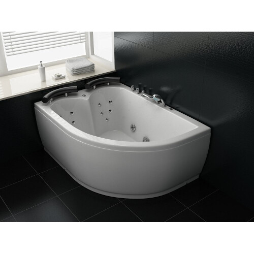 Beliani Right Hand Whirlpool Corner Bath with LED PARADISO 2