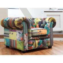 (Yellow) Armchair - Chesterfield - Living Room Chair - Upholstered - CHESTERFIELD
