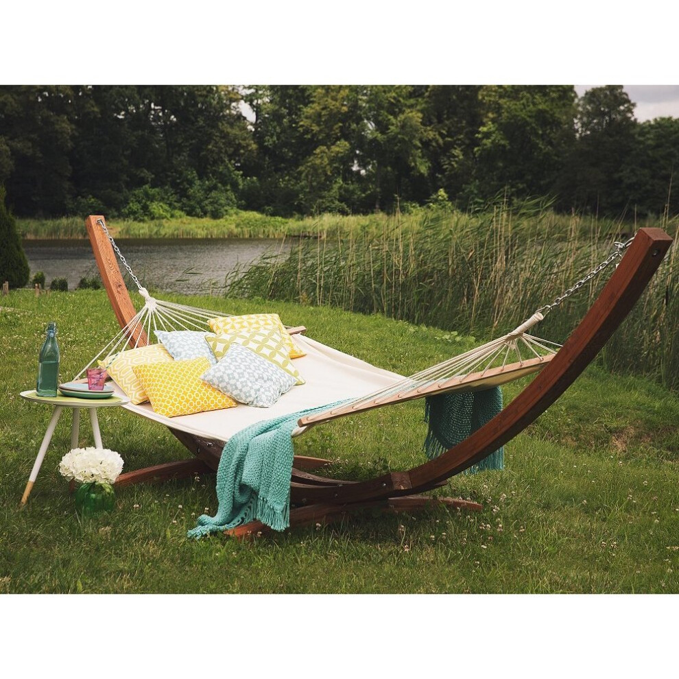 Cotton Hammock with Stand - Light Beige TREVISO