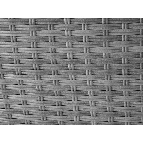 Beliani Grey Rattan Garden Day Bed SYLT LUX 1